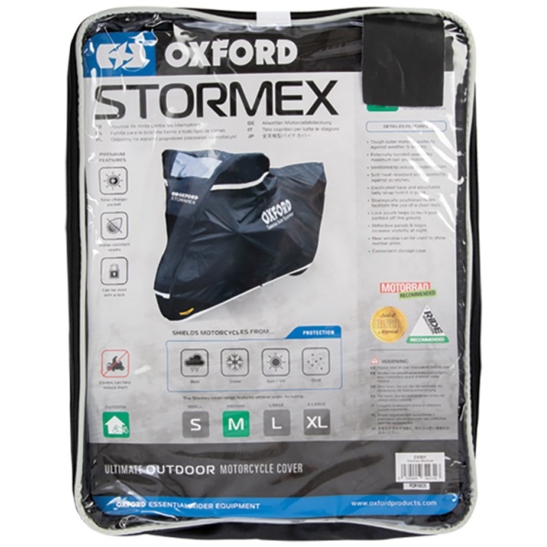 Husa Moto Exterior Oxford Stormex New Negru Marimea L CV332